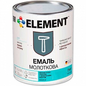 Эмаль Element алкидная антикоррозийная 3 в 1 Стоп іржа серый глянец 0,7 кг