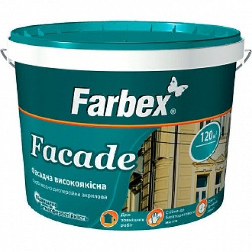 Краска акриловая Farbex Facade белый 1,4 кг