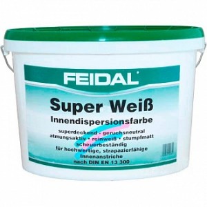 Краска латексная Feidal Super Weiss мат белый 2,5 л