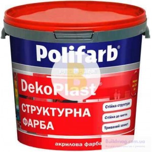 Краска акриловая Polifarb DekoPlast мат белый 8 кг