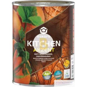 Краска акриловая Eskaro Akzent Kitchen шелковистый мат белый 0.9 л