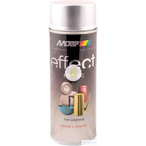 Аэрозольная краска в баллончике Motip Deco Effect с эффектом металлик сияющий серебряный 400 мл в магазине Buildmag Аэрозольная краска в баллончике Motip Deco Effect с эффектом металлик сияющий серебряный 400 мл