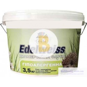 Краска акриловая Dufa гипоаллергенная Edelweiss D601 мат белый 3,5 кг