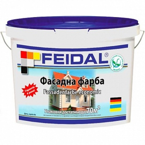 Краска акриловая Feidal Fassadenfarbe economic мат белый 5 л в магазине Buildmag Краска акриловая Feidal Fassadenfarbe economic мат белый 5 л