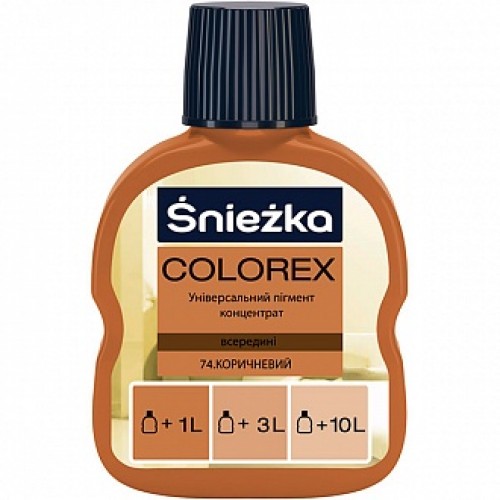 Пигмент Sniezka Colorex коричневый 100 мл в магазине Buildmag Пигмент Sniezka Colorex коричневый 100 мл