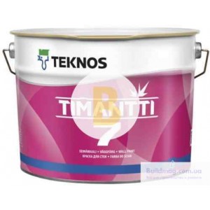 Краска интерьерная акрилатная TEKNOS TIMANTTI 7 база 3 мат база под тонировку 9 л