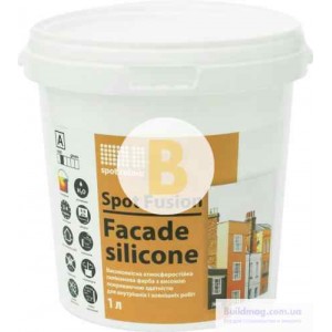 Краска силиконовая водоэмульсионная Spot Colour Fusion Facade Silicone мат белый 1 л