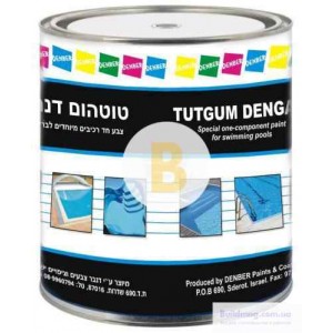 Краска Denber Tutgum Dengal для бассейна и водохранилищ голубой 0,75 л