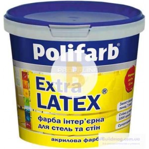 Краска акриловая Polifarb ЭкстраЛатекс мат белый 1.4 кг