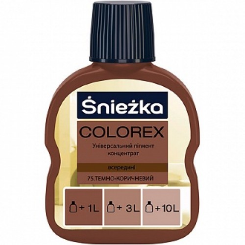 Пигмент Sniezka Colorex темно-коричневый 100 мл в магазине Buildmag Пигмент Sniezka Colorex темно-коричневый 100 мл