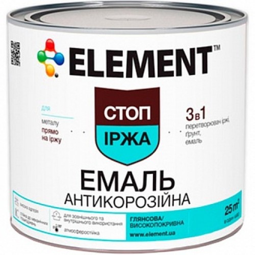 Эмаль Element алкидная антикоррозийная 3 в 1 молотковая синий глянец 2 кг в магазине Buildmag Эмаль Element алкидная антикоррозийная 3 в 1 молотковая синий глянец 2 кг