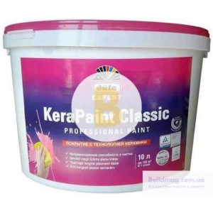 Краска акриловая водоэмульсионная Dufa Expert KeraPaint Classic с эффектом керамики шелковистый мат белый 2,5 л