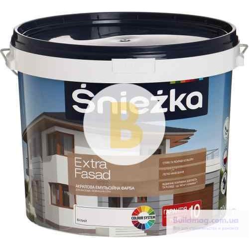 Краска Sniezka Extra Fasad (колеровка) база под тонировку 15 л 20 кг в магазине Buildmag Краска Sniezka Extra Fasad (колеровка) база под тонировку 15 л 20 кг