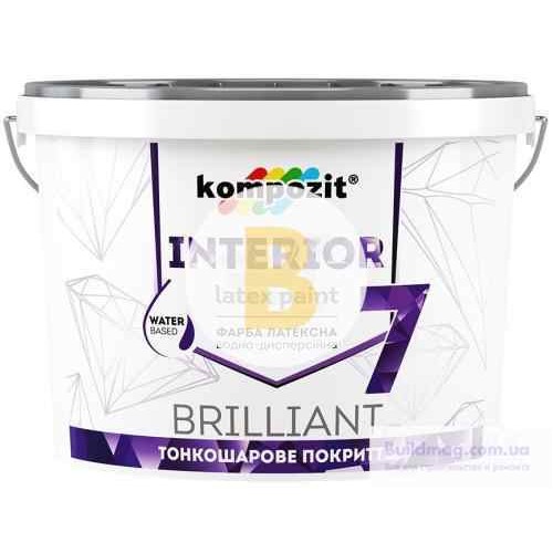 Краска латексная Kompozit Interior 7 база С мат база под тонировку 7 кг в магазине Buildmag Краска латексная Kompozit Interior 7 база С мат база под тонировку 7 кг