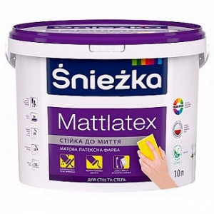Краска латексная Sniezka Mattlatex мат белый 10 л 14 кг