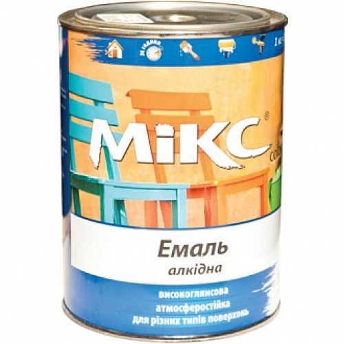Эмаль MIKS Color алкидная белый глянец 2,8 кг в магазине Buildmag Эмаль MIKS Color алкидная белый глянец 2,8 кг