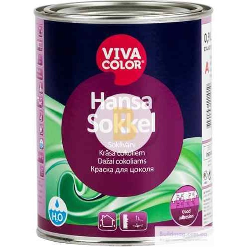 Краска Vivacolor Hansa Sokkel щелочестойкая база А белый 0.9 л 1.4 кг в магазине Buildmag Краска Vivacolor Hansa Sokkel щелочестойкая база А белый 0.9 л 1.4 кг