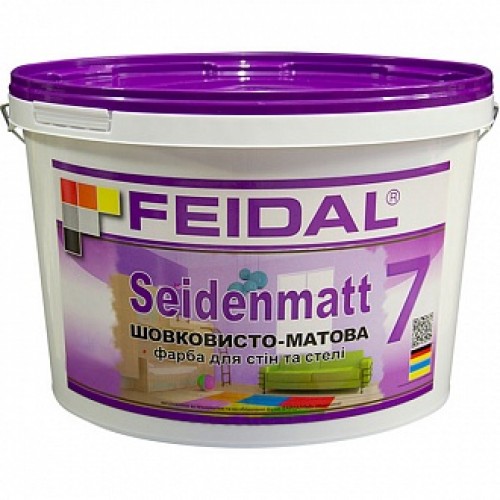 Краска акриловая Feidal Innenlatex Seidenmatt прозрачная шелковистый мат база под тонировку 1 л в магазине Buildmag Краска акриловая Feidal Innenlatex Seidenmatt прозрачная шелковистый мат база под тонировку 1 л