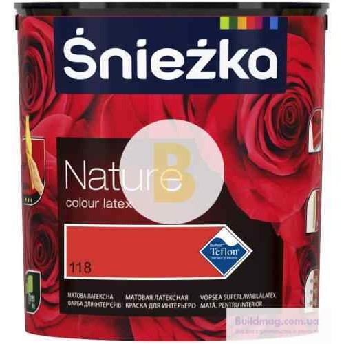 Краска Sniezka Nature 118Т малиновый сад 2,5 л в магазине Buildmag Краска Sniezka Nature 118Т малиновый сад 2,5 л