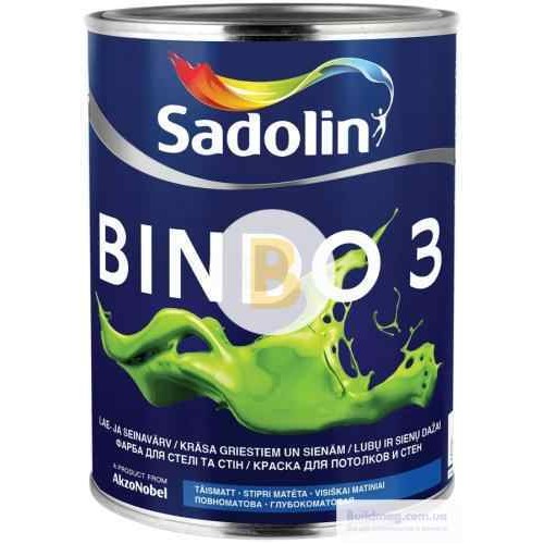 Краска Sadolin Bindo 3 WO белый 1 л в магазине Buildmag Краска Sadolin Bindo 3 WO белый 1 л