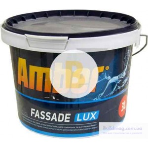 Краска акриловая Amber Fassade LUX мат белый 3 л