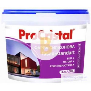 Краска силиконовая ProCristal Fasad-standart ИР-133 мат белый 5 л