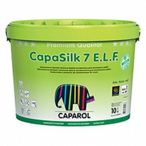 Краска латекснаяводоэмульсионная Caparol CapaSilk 7 E.L.F. В1 шелковистый мат белый 10 л