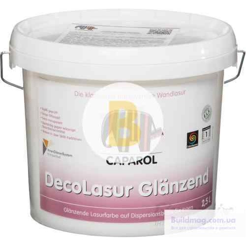 Краска декоративная DecorLasur glaenzend Caparol прозрачный 2,5 л в магазине Buildmag Краска декоративная DecorLasur glaenzend Caparol прозрачный 2,5 л