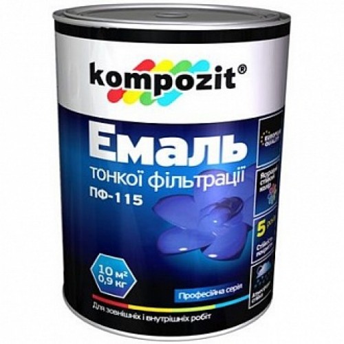 Эмаль Kompozit алкидная ПФ-115 фисташковый глянец 0,9 кг в магазине Buildmag Эмаль Kompozit алкидная ПФ-115 фисташковый глянец 0,9 кг