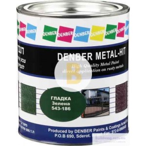 Краска Denber Metal Hit гладкая зеленый глянец 0,75 л