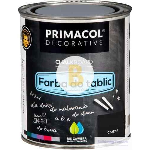Краска грифельная PRIMACOL DECORATIVE черный 0.75 л в магазине Buildmag Краска грифельная PRIMACOL DECORATIVE черный 0.75 л