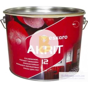 Краска Eskaro Akrit 12 белый 0,95 л 1,12 кг