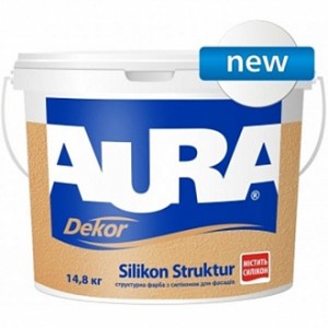 Краска акриловая Aura Dekor Silikon Struktur мат 2.5 л 3.7 кг