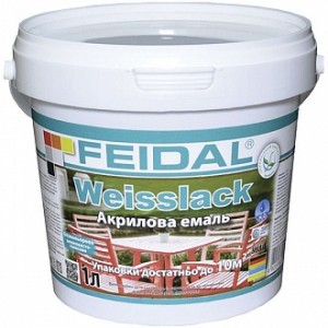 Эмаль Feidal акриловая Weisslack база под тонировку шелковистый глянец 1 л