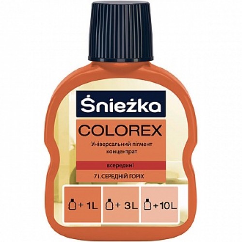Пигмент Sniezka Colorex орех средний 100 мл в магазине Buildmag Пигмент Sniezka Colorex орех средний 100 мл