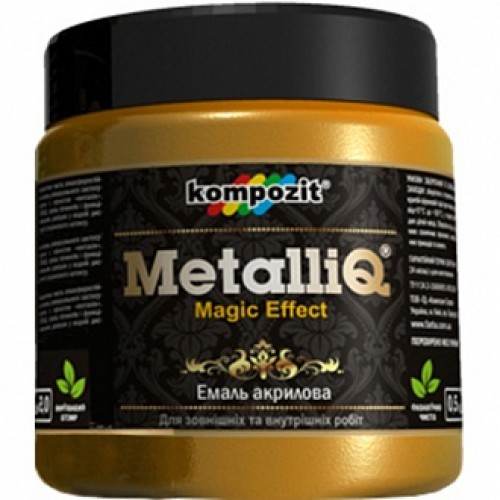 Эмаль акриловая MetalliQ Kompozit римское золото 0,43 л в магазине Buildmag Эмаль акриловая MetalliQ Kompozit римское золото 0,43 л