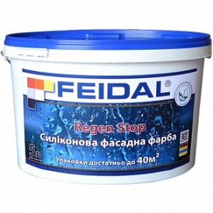 Краска силиконовая Feidal Regen Stop мат белый 5 л