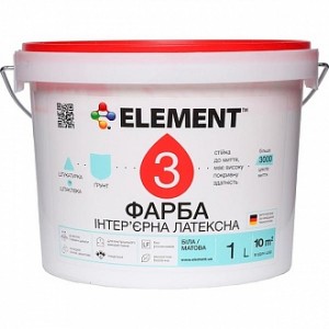 Краска Element 3 База А белый 10 л