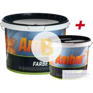 Краска латекснаяводоэмульсионная Amber Farbe ECO 10 + 5 л в подарок мат белый 15 л 10 + 5 л