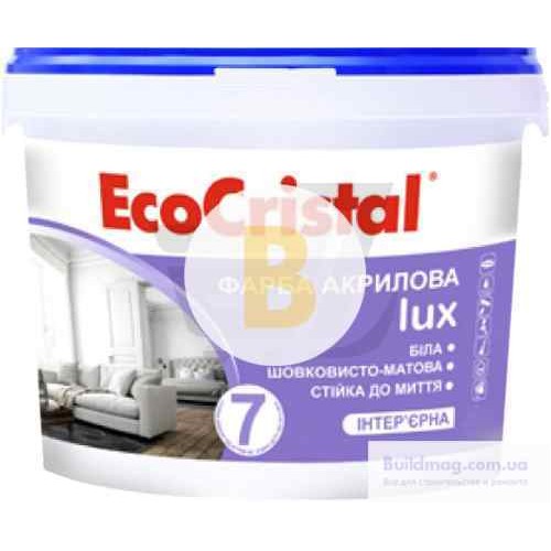 Краска акриловая латексная EcoCristal Люкс 7 ИР-237 мат 1 л в магазине Buildmag Краска акриловая латексная EcoCristal Люкс 7 ИР-237 мат 1 л