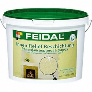 Структурная краска Feidal Innen Relief Beschichtung белый 10 л
