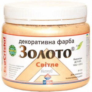 Краска декоративная акриловая Ircom Decor золото 0,8 л