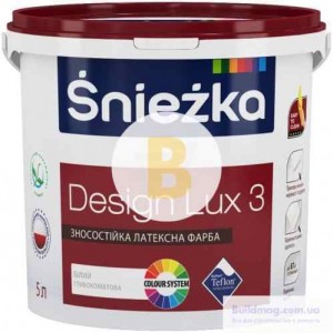 Краска Sniezka Design LUX белый 5 л 6,7 кг