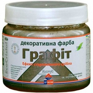 Краска декоративная акриловая Ircom Decor графит 0,4 л