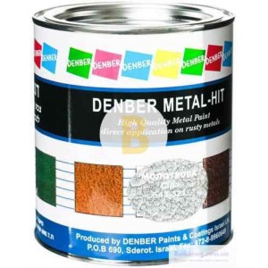 Краска Denber Metal Hit молотковая серый шелковистый мат 0,75 л