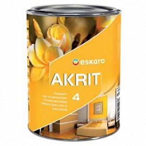 Краска Eskaro Akrit 4 белый 0,95 л 1,37 кг