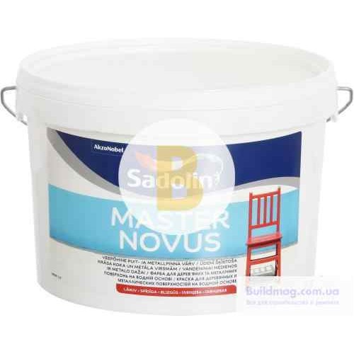Краска Sadolin Master Novus 70 BW белый глянец 2,5 л в магазине Buildmag Краска Sadolin Master Novus 70 BW белый глянец 2,5 л