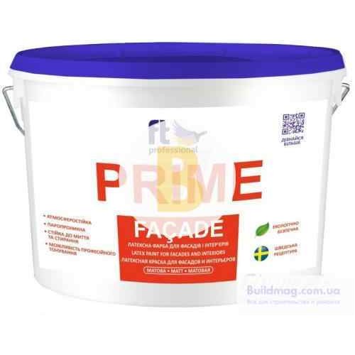 Краска латексная водоэмульсионная FT Professional Prime Facade Base A глубокий мат белый 3 л в магазине Buildmag Краска латексная водоэмульсионная FT Professional Prime Facade Base A глубокий мат белый 3 л