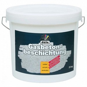 Краска структурная Gasbetonbeschichtung D 10 Dufa белый 25 л 25 кг