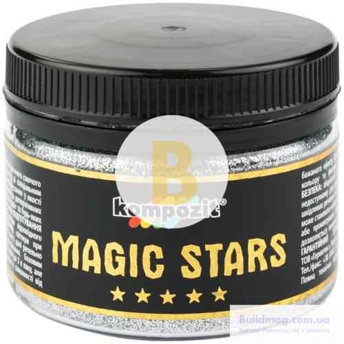 Глиттер MAGIC STARS Kompozit серебряный в магазине Buildmag Глиттер MAGIC STARS Kompozit серебряный
